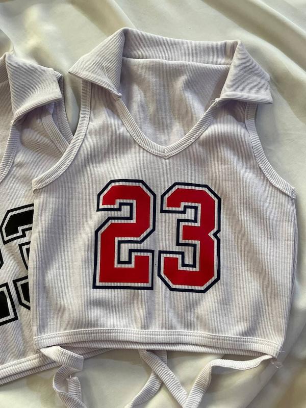 کراپ تاپ یقه دار بندی