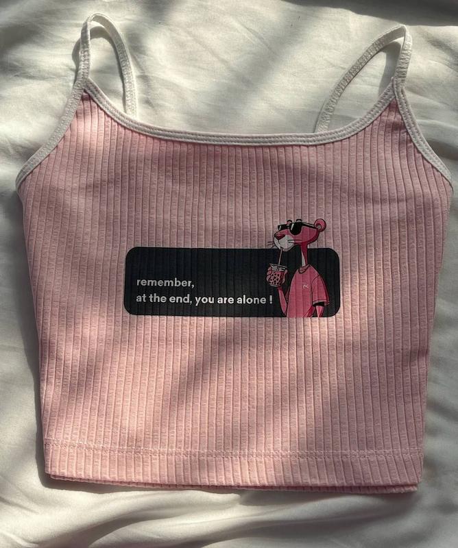 کراپ تاپ پلنگ صورتی