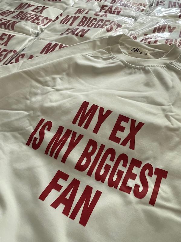 تیشرت طرح MY EX قرمز