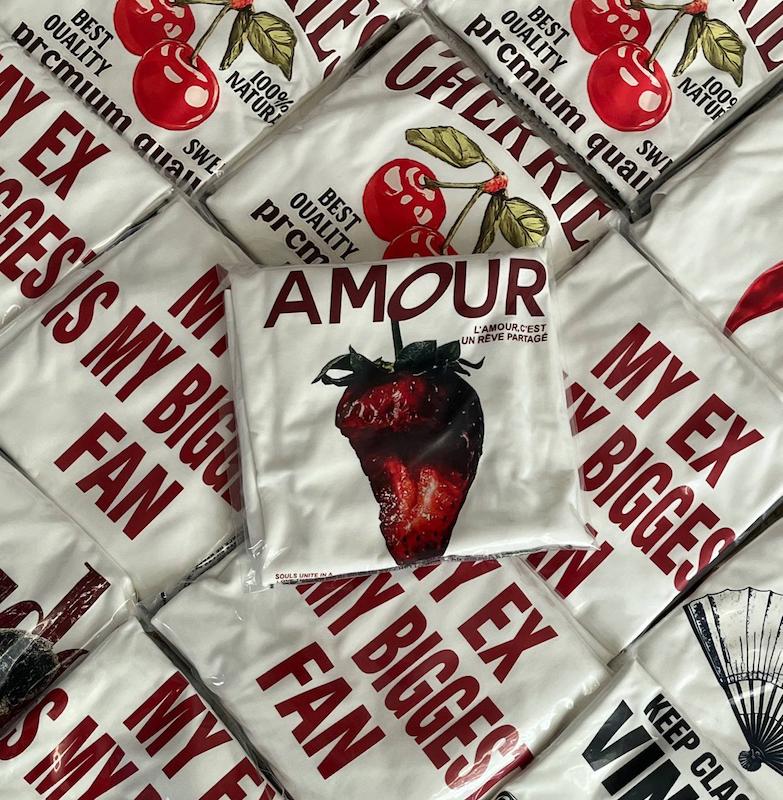 تیشرت طرح AMOR 🍓✨
