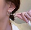 گوشواره گل با آویز دو حالته