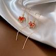 گوشواره آویزی طرح برگ پاییزی 