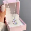 گردنبند دخترانه مینیمال طرح ماه و ستاره