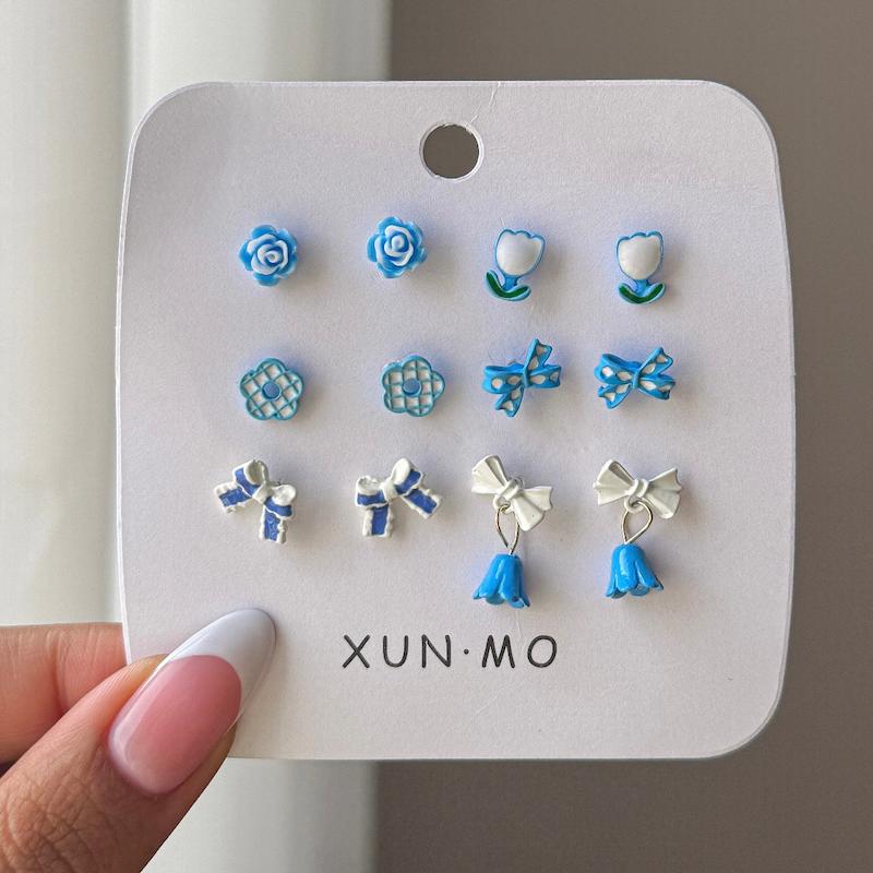 پک گوشواره پاپیون رز🦋