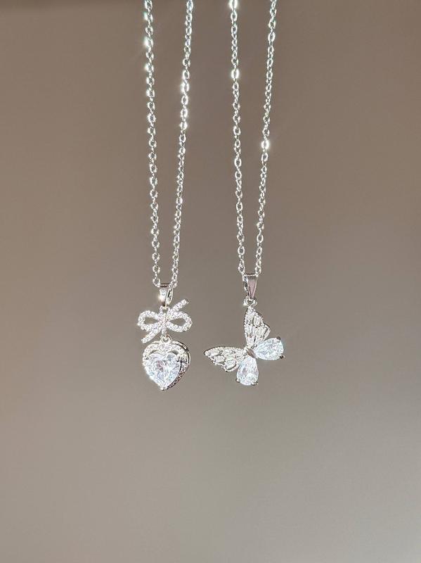 گردنبند پروانه و پاپیون قلب
