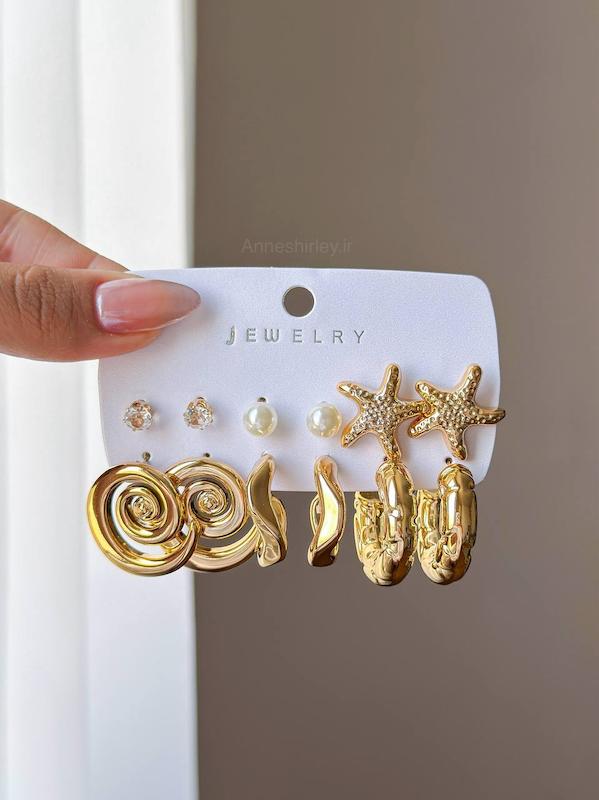 پک گوشواره ستاره اسپیرال⭐️