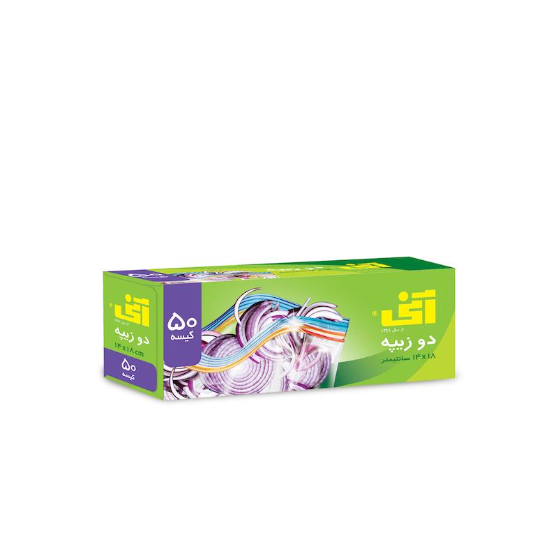 کیسه دو زیپ سایز ۱۴×۱۸ آنی _ ۵۰ عددی