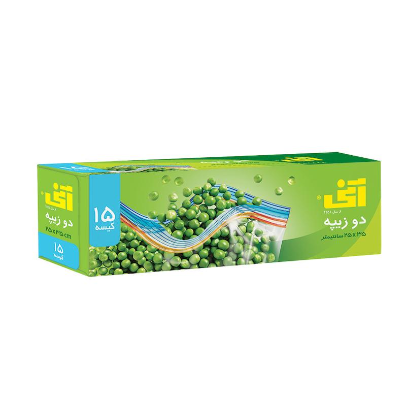 کیسه‌ دو‌زیپ ۱۵ عددی آنی 