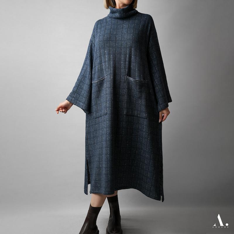 Checked Knitting Long