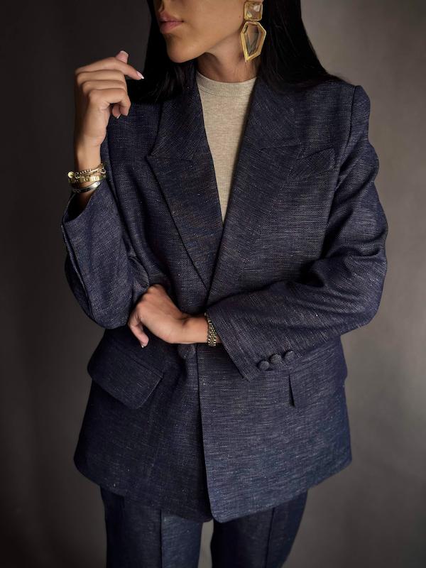 کت سرمه ای لنین بلیزر