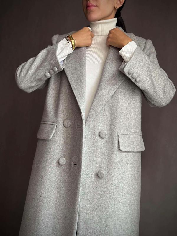 پالتو طوسی بلند کاپیتان 