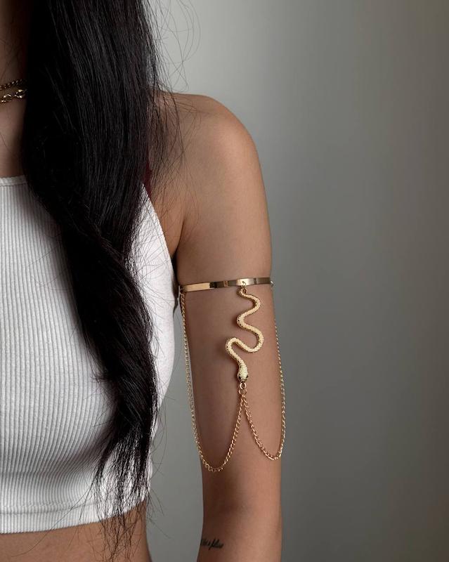 بازوبند مار زنجیر ( ۲ رنگ دارد )