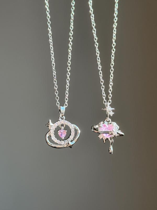 گردنبند زحل قلبی / زحل