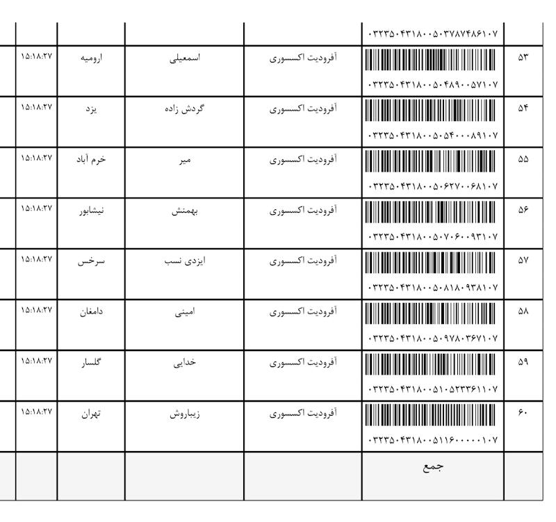 کد مرسوله ۱۲ بهمن