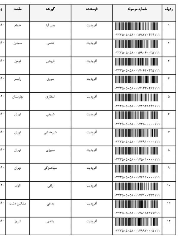 کد مرسوله ۲۷ اردیبهشت