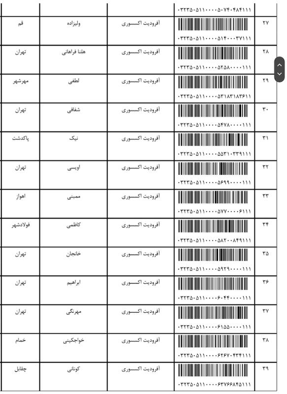 کد مرسوله ۱۷ تیر