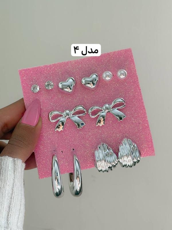پک گوشواره پاپیون ( ۴ مدل ورق بزنید )