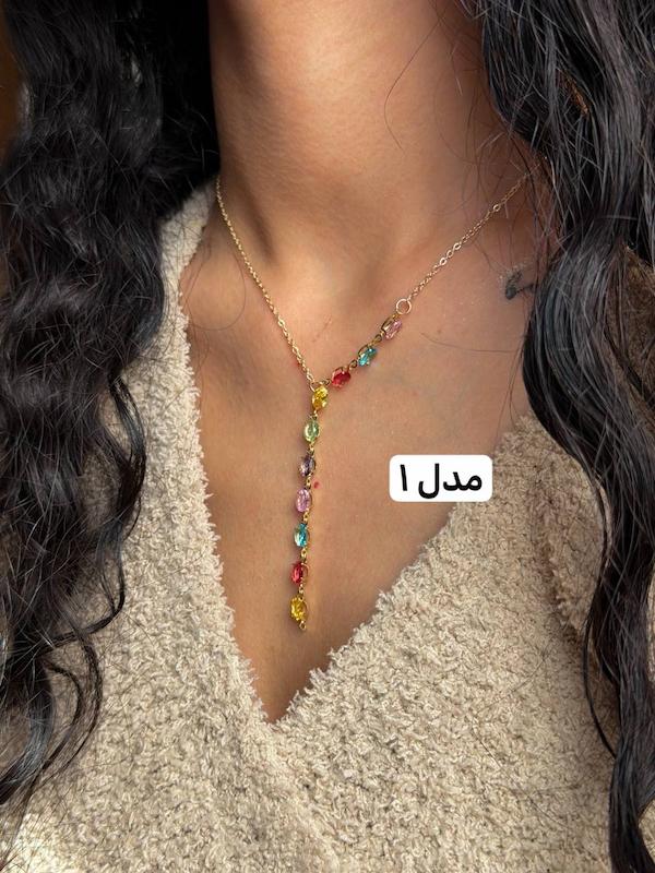 گردنبند مولتی کالر طلایی