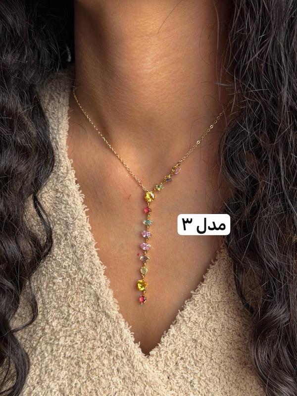 گردنبند مولتی کالر طلایی