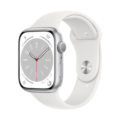 اپل واچ سری 8 آلومینیوم سیلور با بند سفید | Apple Watch Series 8 Aluminum-White