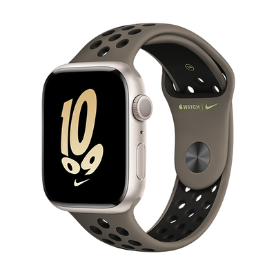 اپل واچ نایکی سری 8 آلومینیوم استارلایت با بند زیتونی | Apple Watch Series 8 Aluminum-Olive