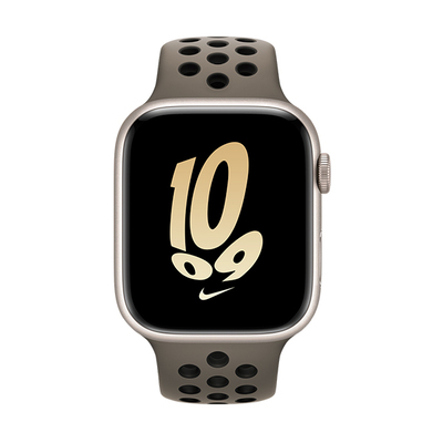اپل واچ نایکی سری 8 آلومینیوم استارلایت با بند زیتونی | Apple Watch Series 8 Aluminum-Olive