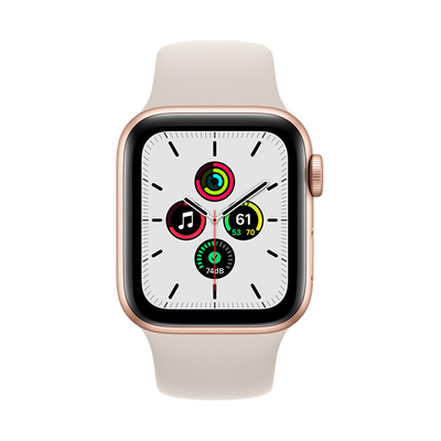 اپل واچ SE 1 آلومینیوم طلایی با بند استارلایت | Apple Watch SE 1 Aluminum-Starlight