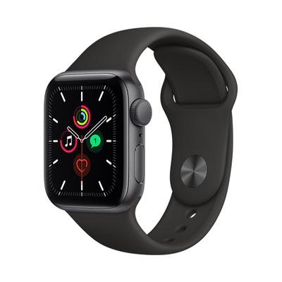 اپل واچ SE 1 آلومینیوم خاکستری با بند مشکی | Apple Watch SE 1 Aluminum-Black
