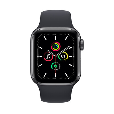 اپل واچ SE 1 آلومینیوم خاکستری با بند میدنایت | Apple Watch SE 1 Aluminum-Midnight