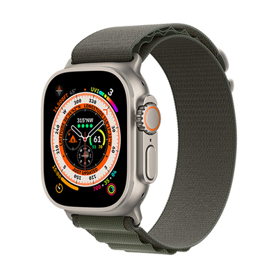 اپل واچ اولترا تیتانیومی با بند گرین آلپاین لوپ | Apple Watch Ultra Titanium - Green Loop Alpine