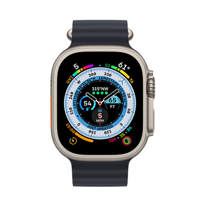 اپل واچ اولترا تیتانیومی با بند اوشن میدنایت | Apple Watch Ultra Titanium - Midnight Ocean