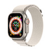 اپل واچ اولترا تیتانیومی با بند استارلایت لوپ آلپاین | Apple Watch Ultra Titanium - Starlight Alpine Loop