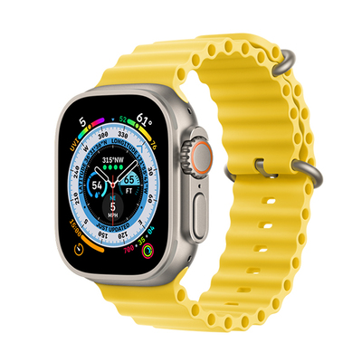 اپل واچ اولترا تیتانیومی با بند اوشن زرد | Apple Watch Ultra Titanium - Yellow Ocean Band