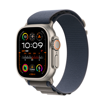 اپل واچ اولترا 2 تیتانیومی با بند لوپ آبی آلپاین | Apple Watch Ultra 2 Titanium - Blue Alpine Loop