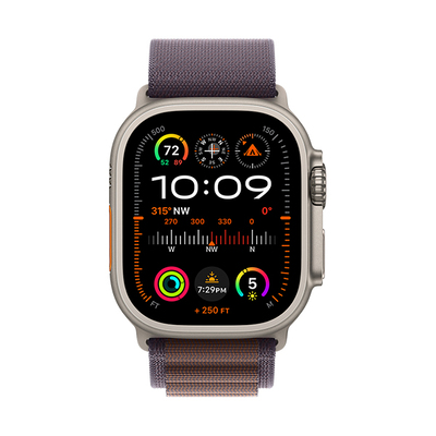 اپل واچ اولترا 2 تیتانیومی با بند لوپ ایندیگو آلپاین | Apple Watch Ultra 2 Titanium - Indigo Alpine Loop