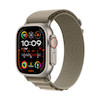 اپل واچ اولترا 2 تیتانیومی با بند لوپ اولیو آلپاین | Apple Watch Ultra 2 Titanium - Olive Alpine Loop