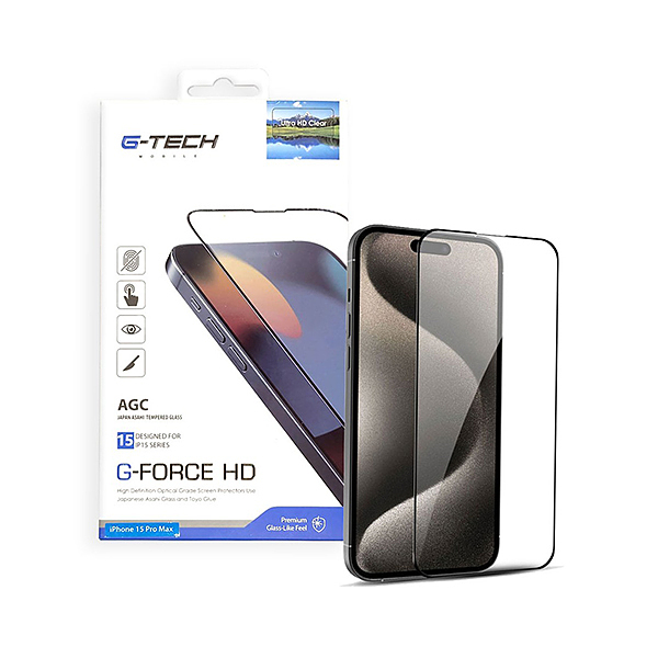 گلس آیفون 15 پرو مکس جی تک موبایل | G Tech Mobile - مدل G Force HD glass Screen Protector