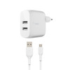 آداپتور فست شارژ همراه کابل بلکین | Belkin مدل WCE002vf1MWH USB-A 24W