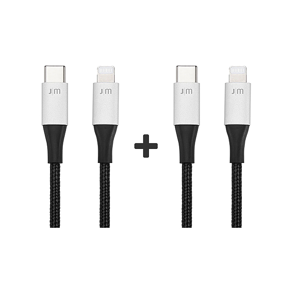 پکیج 2 عددی کابل Usb-C to Lightning  جاست موبایل | Just Mobile طول 1.2 متر - مدل dc-612si