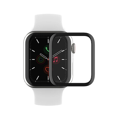 محافظ صفحه نمایش اپل واچ ۴۵ میلی متری با حاشیه مشکی Pmma watch مدل Apple watch screen protector for 45mm 3d black