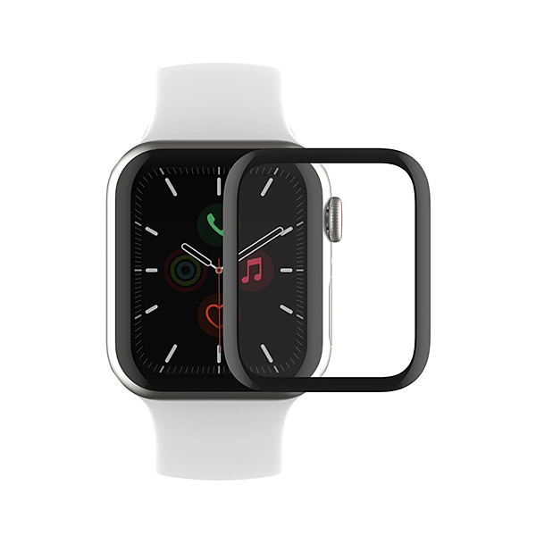 محافظ صفحه نمایش اپل واچ ۴۵ میلی متری با حاشیه مشکی Pmma watch مدل Apple watch screen protector for 45mm 3d black