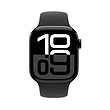 اپل واچ سری 10 آلومینیوم مشکی با بند سیلیکون مشکی | Apple Watch Series 10 Aluminum Black