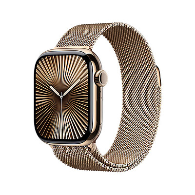 اپل واچ سری 10 تیتانیوم طلایی با بند میلانس لوپ | Apple Watch Series 10 Titanium Gold