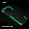 کیس شفاف مگ سیف آیفون 16 با قابلیت درخشش در شب یونیک | Uniq مدل Combat Luminous Glow In The Dark Rugged Protective Case