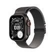 اپل واچ اولترا 3 تیتانیومی مشکی با بند میلانس لوپ مشکی | Apple Watch Ultra 3 Black Titanium -Black milanese loop Strap