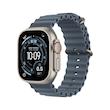 اپل واچ اولترا 3 تیتانیومی نچرال با بند اوشن آبی | Apple Watch Ultra 3 Natural Titanium - Anchor Blue Ocean Strap
