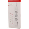 چند راهی 3 خانه ارت دار هادرون P343 با کابل 1.8 متری + شارژر USB و Type-C