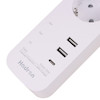 چند راهی 3 خانه ارت دار هادرون P343 با کابل 1.8 متری + شارژر USB و Type-C