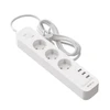چند راهی 3 خانه ارت دار هادرون P323 با کابل 1.8 متری + شارژر USB