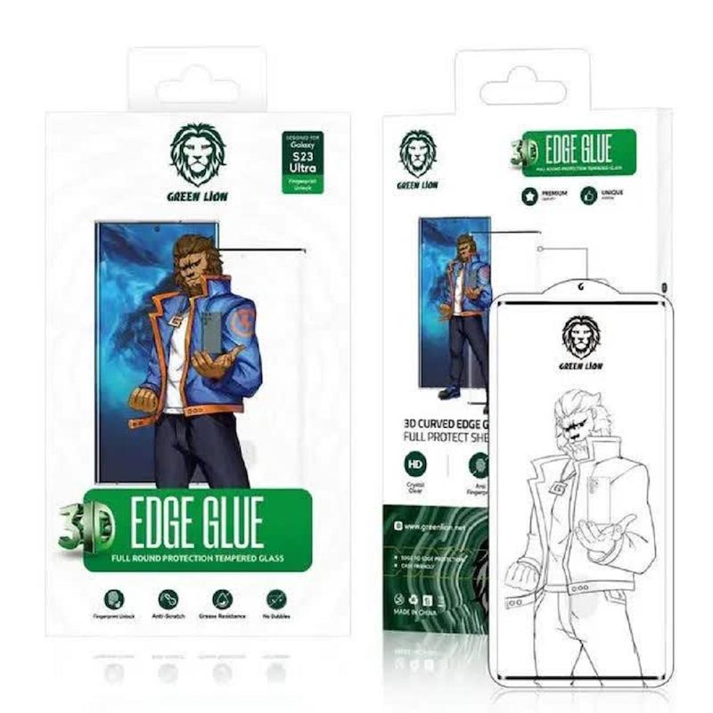 گلس شیشه ای گرین لاین 3D S23 Ultra مدل Edge Glue